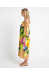 Hand Painted Rayon Off Shoulder Dress Hand Painted Rayon Off Shoulder Dress